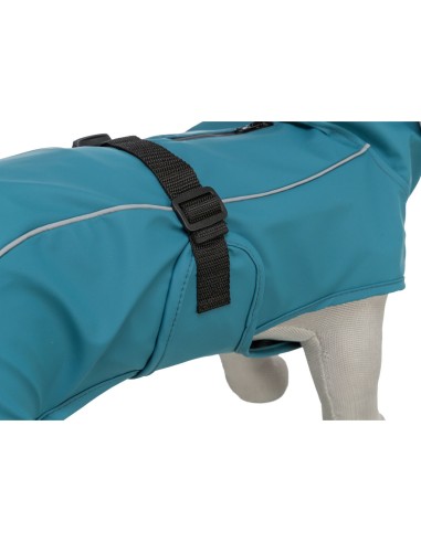Impermeable Vimy para perros talla S azul petróleo resistente y cómodo