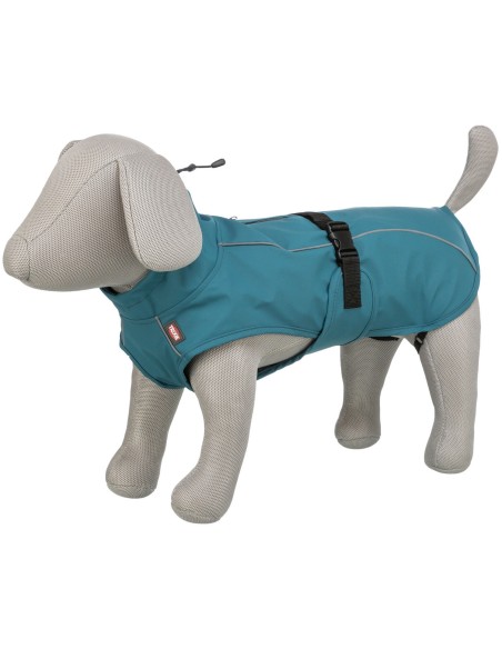 Impermeable Vimy para perros XS azul petróleo resistente y cómodo