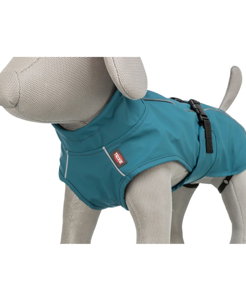Impermeable Vimy para perros talla L azul petróleo impermeable y cómodo