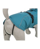 Impermeable Vimy para perros talla L azul petróleo impermeable y cómodo