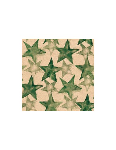 Servilleta 33 Recycled Watercolour Stars Green Nature FSC MIX  Ecológica y Elegante