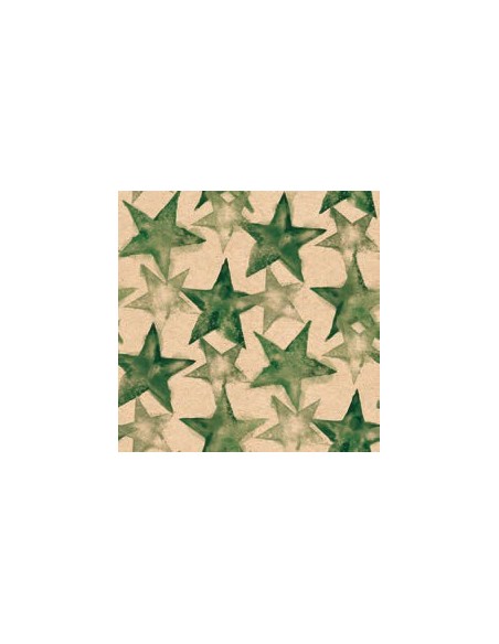 Servilleta 33 Recycled Watercolour Stars Green Nature FSC MIX  Ecológica y Elegante