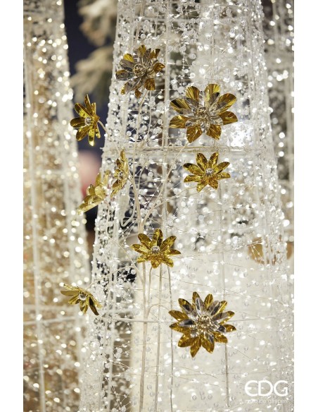 Gerbera Metal Ramo Artificial Plata y Oro H56 cm | Endanea Garden