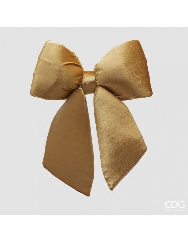 Lazo de Terciopelo Oro 43x40x5 cm Decoración Elegante y Versátil
