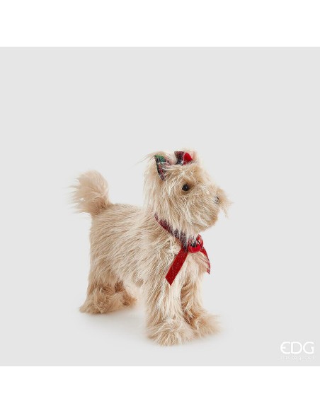 Perro Maltés Arena H32 L31 L11 Figura Decorativa Realista Interior