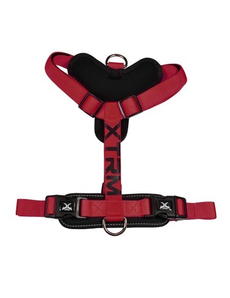 Arnés X-TRM Cronos Neon Flash Rojo 20mmx46-75cm para perros medianos - Endanea Mascotas