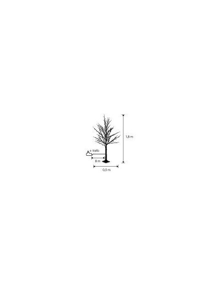 Árbol de Luces LED Blanco 576 con Temporizador | Decoración Navideña Interior y Exterior | Endanea Garden