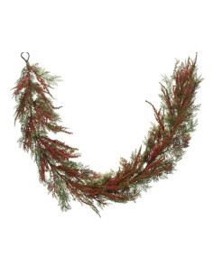 Guirnalda de Bayas Verde y Roja 180 cm | Decoración Navideña Tradicional