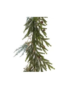 Guirnalda Flor de Invierno Verde 180 cm Decoración Navideña Natural y Elegante