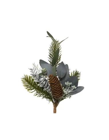 Rama Mordemo Verde Plata L7xW14xH25 cm - Decoración Elegante | Endanea Garden