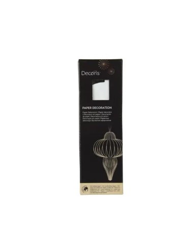 Adorno de Papel Blanco 12x20 cm Decoración Navideña Elegante y Moderna