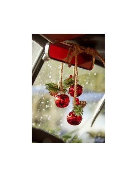 Bola Navideña Metal Roja 48 cm Adorno Decorativo Árbol Navidad