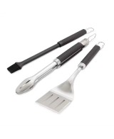 Juego de Pinza, Espátula y Pincel Weber  Herramientas para Parrilla

