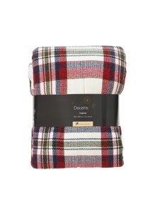 Manta a Cuadros 170x130 cm Suave y Resistente para Hogar y Exterior