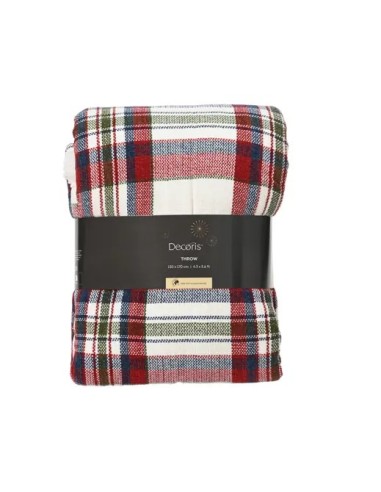 Manta a Cuadros 170x130 cm Suave y Resistente para Hogar y Exterior