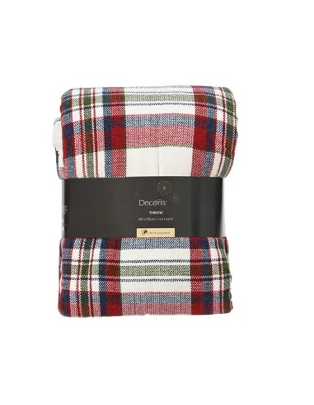 Manta a Cuadros 170x130 cm Suave y Resistente para Hogar y Exterior