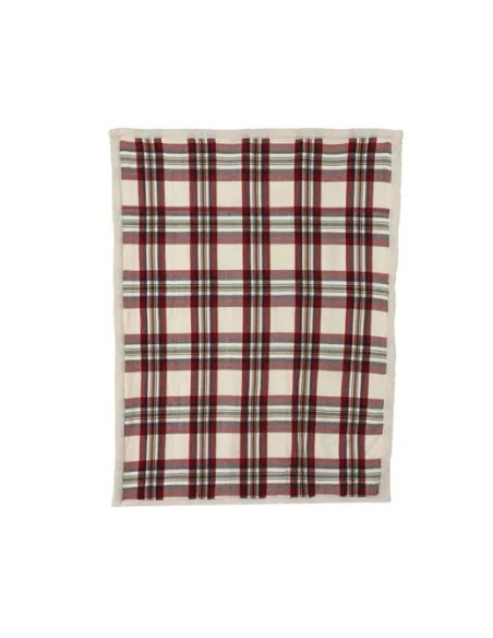 Manta a Cuadros 170x130 cm Suave y Resistente para Hogar y Exterior