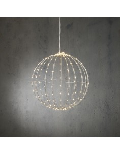 Bola de luces 260LED 40 cm blanca con temporizador para decoración interior y exterior 2