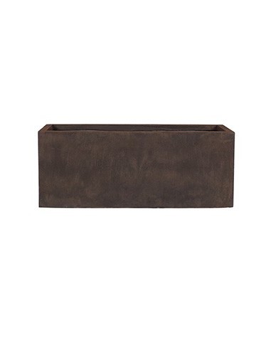 JARDINERA RECTANGULAR 2 80X35X35CM OXIDO RUSTICO