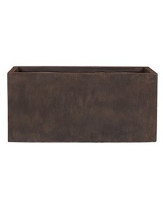 JARDINERA RECTANGULAR SEMI ALTA 80X28X40CM OXIDO RUSTICO