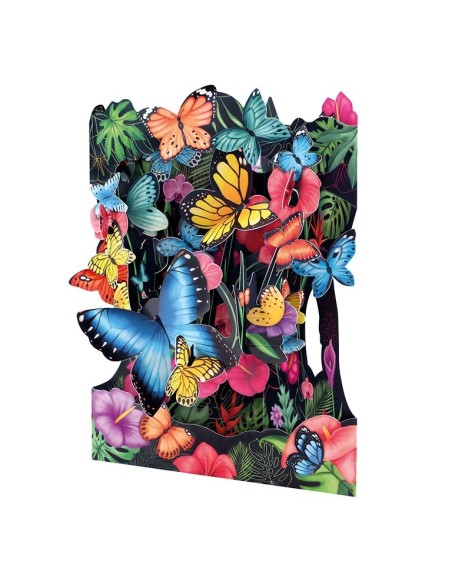Postal Swing Mariposas Tropicales Tarjeta Decorativa Original para Regalo y Colección