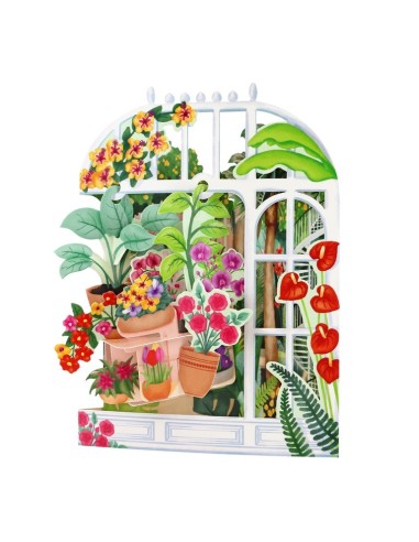 Postal Swing Jardín Botánico Tarjeta Decorativa de Plantas y Flores