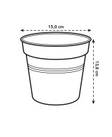 Maceta de Cultivo GB Piedra Verde 15 cm | Ideal para Plantas Medianas
