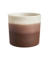 Maceta Redonda 14 cm Marrón Cedro Degradado | Endanea Garden