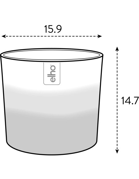 Maceta Redonda 16 cm Beige Arenaria Degradado | Endanea Garden