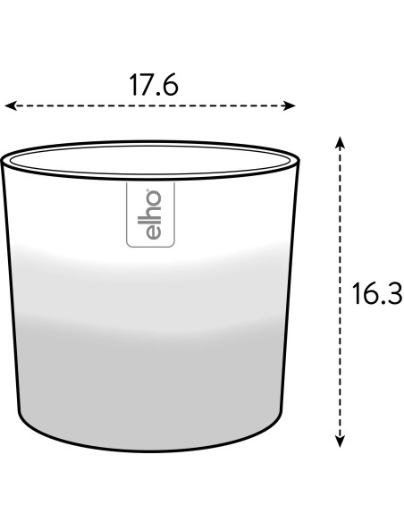 Maceta Redonda 18 cm Beige Arenaria Degradado | Endanea Garden