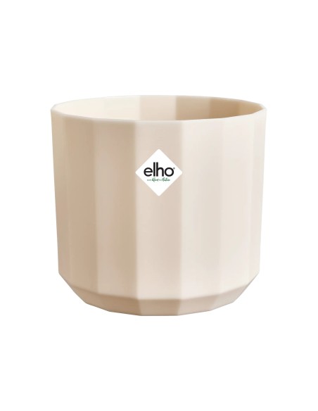 Maceta Facet Redonda 14 cm Rosa Almendra Diseño Moderno y Elegante