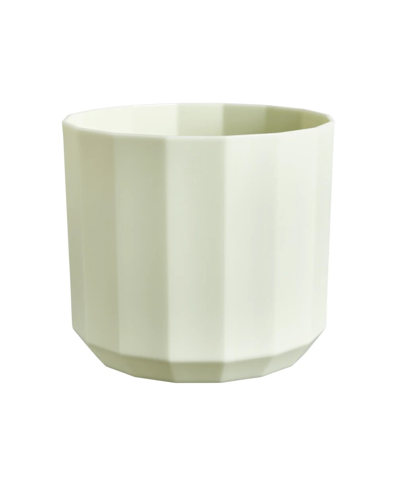 Maceta Facet Redonda 14 cm Verde Té Diseño Moderno y Resistente