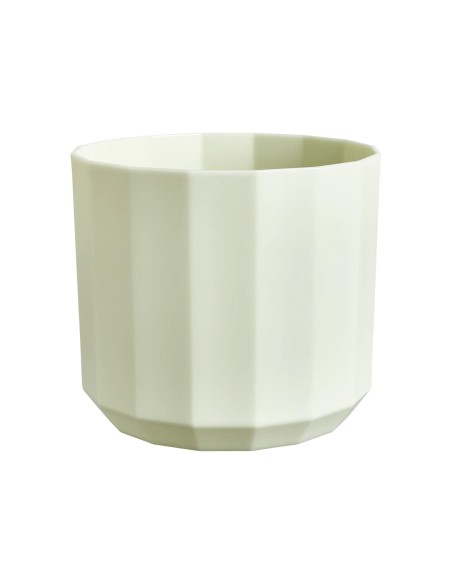 Maceta Facet Redonda 17 cm Verde Té  Diseño Moderno y Elegante