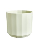 Maceta Facet Redonda 17 cm Verde Té  Diseño Moderno y Elegante