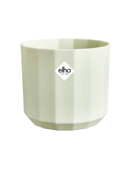 Maceta Facet Redonda 17 cm Verde Té  Diseño Moderno y Elegante