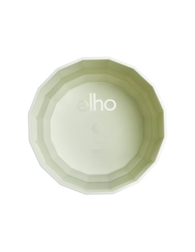 Maceta Facet Redonda 17 cm Verde Té  Diseño Moderno y Elegante