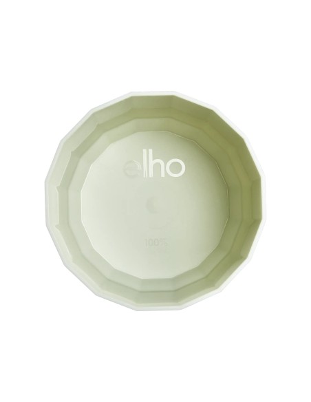 Maceta Facet Redonda 17 cm Verde Té  Diseño Moderno y Elegante