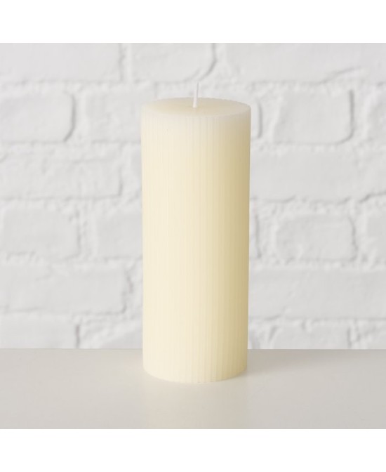 Vela Pilar Classic Crema 15 cm  Iluminación Elegante y Acogedora