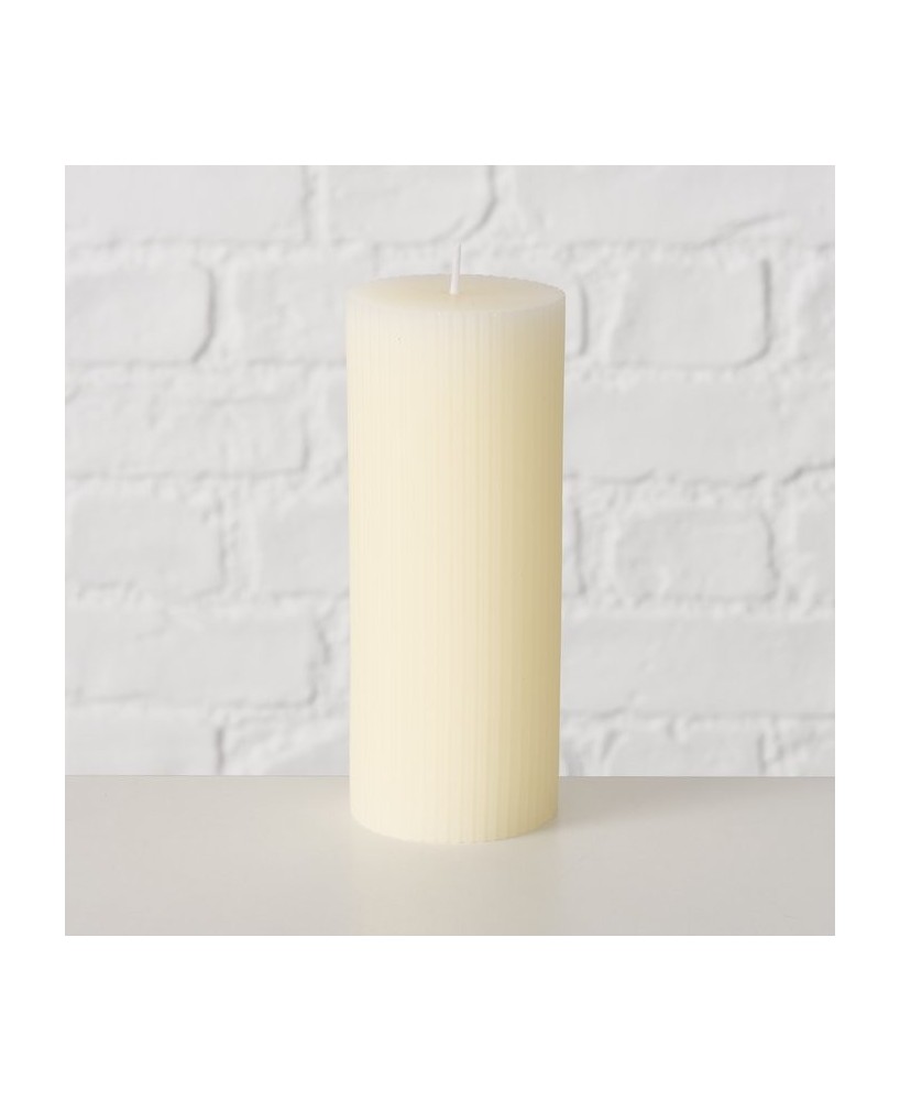 Vela Pilar Classic Crema 15 cm  Iluminación Elegante y Acogedora