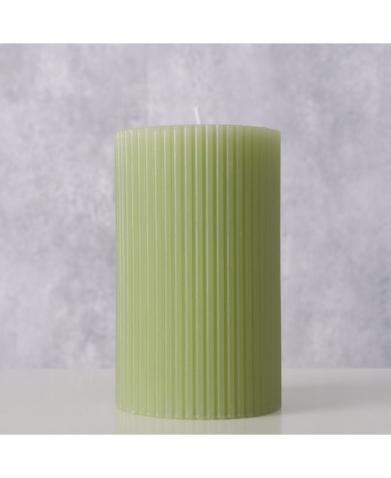 Vela Pilar Classic 10cm Verde  Decoración Interior Acogedora y Elegante