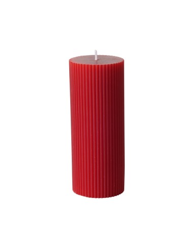 Vela Pilar Classic 15cm Parafina Roja | Iluminación Cálida y Elegante