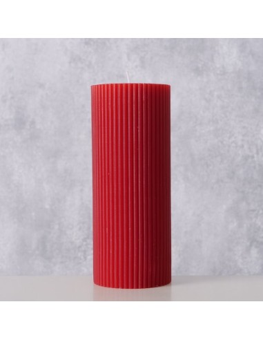 Vela Pilar Classic 15cm Parafina Roja | Iluminación Cálida y Elegante
