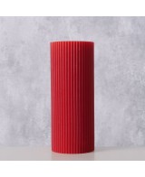 Vela Pilar Classic 15cm Parafina Roja | Iluminación Cálida y Elegante