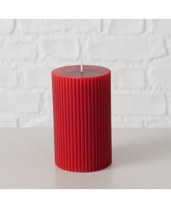 Vela Pilar Classic 10 cm Parafina Roja | Iluminación Decorativa Endanea Garden