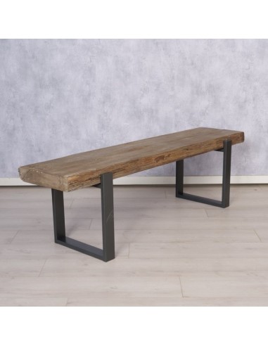 Banco Maximus Madera Reciclada Marrón 45 cm | Banco Rústico Sostenible