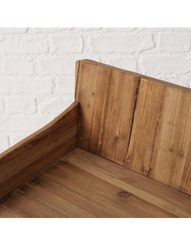 Trineo de Madera Reciclada 72cm Natural | Decoración Navideña Rústica y Sostenible