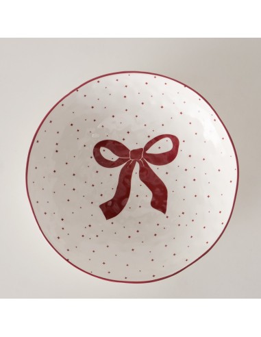 Bol Redondo 7.5 cm Blanco y Rojo | Bol para Snacks y Postres | Endanea Garden