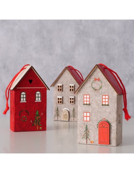 Adorno Colgante Casita 7.5 cm Largo 13 cm Alto Decoración Versátil