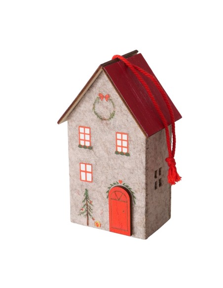 Adorno Colgante Casita 7.5 cm Largo 13 cm Alto Decoración Versátil