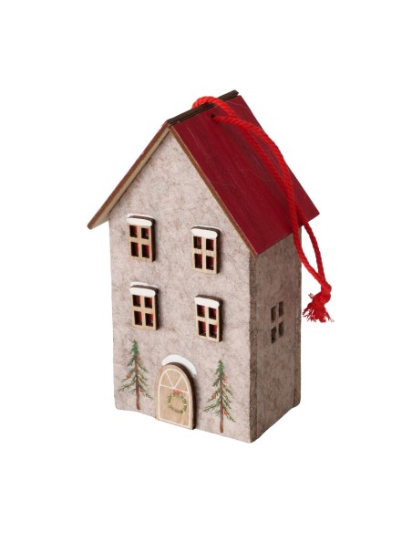 Adorno Colgante Casita 7.5 cm Largo 13 cm Alto Decoración Versátil